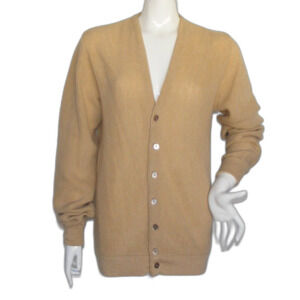 Vintage JC PENNEY Sweater, M, Grandpa, Cardigan, Buttons, Long sleeve. Tan